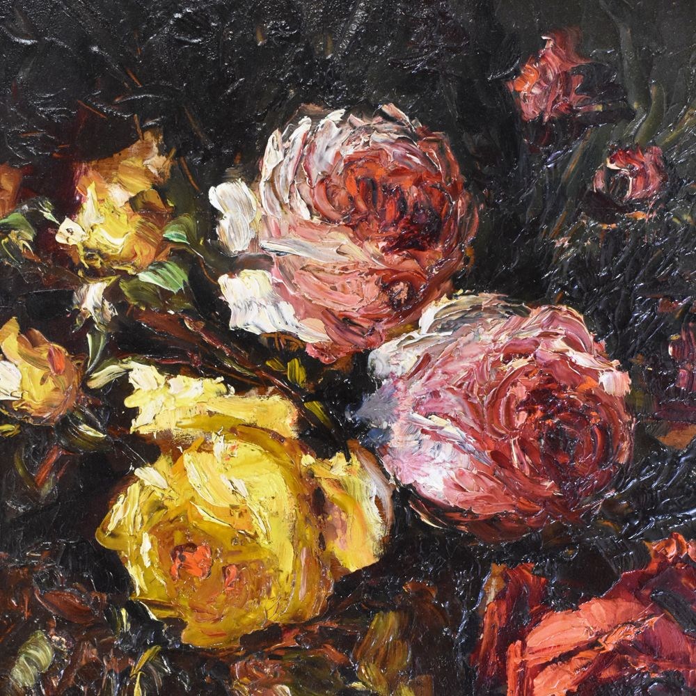 A roses flowers flower painting flower art work oil painting 20th century.jpg